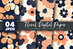 Floral Digital Paper Product Image 1