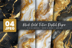 Black Gold Texture Digital Paper Product Image 1