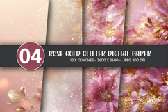 Rose Gold Glitter Digital Paper Product Image 1