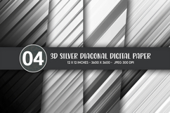 3D Silver Diagonal Digital Paper Product Image 1