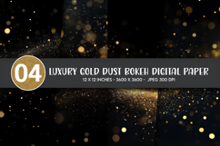 Luxury Gold Dust Bokeh Digital Paper Product Image 1
