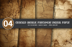 Cracked Antique Parchment Digital Paper Product Image 1
