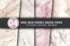 Rose Gold Marble Digital Paper Product Image 1