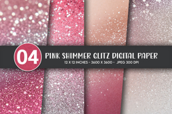 Pink Shimmer Glitz Digital Paper Product Image 1