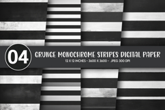 Grunge Monochrome Stripes Digital Paper Product Image 1