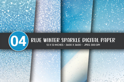 Blue Winter Sparkle Digital Paper Product Image 1