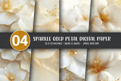 Sparkle Gold Petal Digital Paper Product Image 1