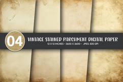 Vintage Stained Parchment Digital Paper Product Image 1