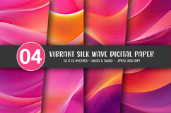 Vibrant Silk Wave Digital Paper Product Image 1