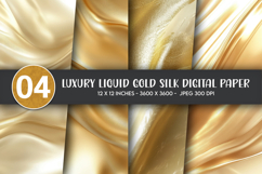 Luxury Liquid Gold Silk Digital Paper Product Image 1