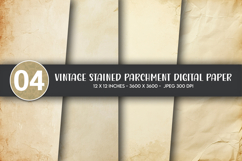 Vintage Stained Parchment Digital Paper Product Image 1