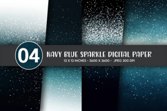 Navy Blue Sparkle Digital Paper Product Image 1