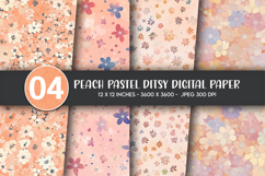 Peach Pastel Ditsy Digital Paper Product Image 1