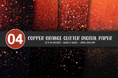 Copper Orange Glitter Digital Paper Product Image 1