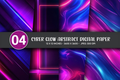 Cyber Glow Abstract Digital Paper Product Image 1