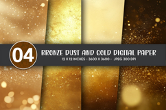 Bronze Dust and Gold Digital Paper Product Image 1