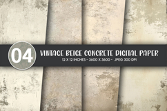 Vintage Beige Concrete Digital Paper Product Image 1