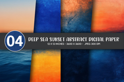 Deep Sea Sunset Abstract Digital Paper Product Image 1