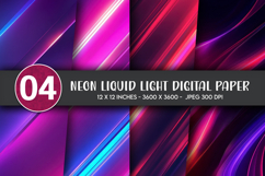 Neon Liquid Light Digital Paper Product Image 1
