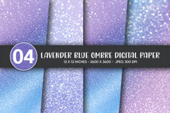 Lavender Blue Ombre Digital Paper Product Image 1