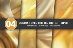 Radiant Gold Glitter Digital Paper Product Image 1