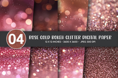 Rose Gold Bokeh Glitter Digital Paper Product Image 1