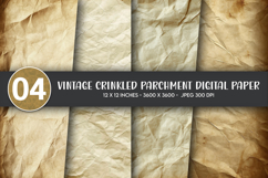 Vintage Crinkled Parchment Digital Paper Product Image 1