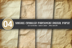 Vintage Crinkled Parchment Digital Paper Product Image 1