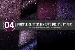 Purple Glitter Texture Digital Paper Product Image 1
