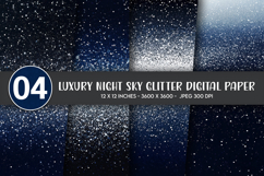 Luxury Night Sky Glitter Digital Paper Product Image 1