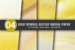 Gold Sparkle Glitter Digital Paper Product Image 1