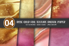 Rose Gold Foil Texture Digital Paper Product Image 1