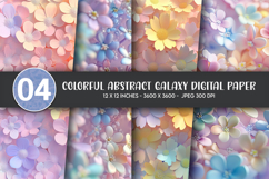 Colorful Abstract Galaxy Digital Paper Product Image 1