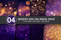 Abstract Gold Foil Digital Paper Product Image 1