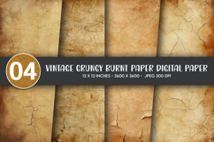 Vintage Grungy Burnt Paper Digital Paper Product Image 1