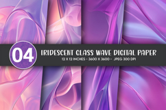 Iridescent Glass Wave Digital Paper Product Image 1