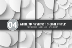 White 3D Abstract Digital Paper Product Image 1