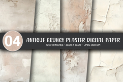 Antique Grungy Plaster Digital Paper Product Image 1