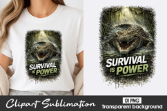 Survival Is Power Reptile Clipart PNG Product Image 1