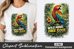 Wild Mind Free Soul Parrot Clipart PNG Product Image 1