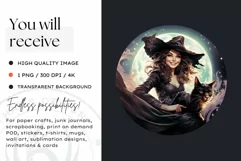 Fantasy Witches Clipart PNG for Crafts and sublimation Product Image 2