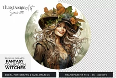 Fantasy Witches Clipart PNG for Crafts and sublimation Product Image 1