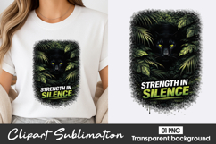 Strength In Silence Panther Clipart PNG Product Image 1