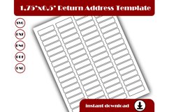 Re Address Labels template, Return Address stickers Product Image 1