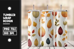 Fall autumn leaves tumbler wrap design Product Image 1