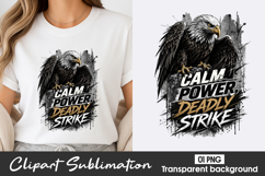 Calm Power Deadly Strike Eagle Clipart PNG Product Image 1