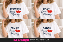 Mommy Love Quote SVG | Cute Family Mom PNG Sublimation Product Image 1