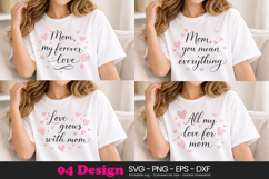 Family Love Mom SVG | Mother’s Day Typography File Product Image 1
