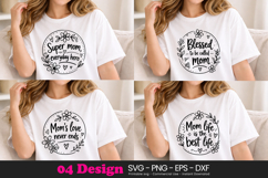 Mom Quotes Sublimation Design SVG PNG for Mother’s Day Gifts Product Image 1