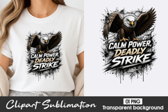 Calm Power Deadly Strike Eagle Clipart PNG Product Image 1